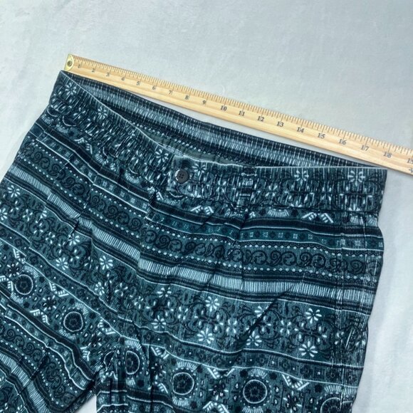 KITH Pants Men XL Corduroy Bedford Stadium Green Black All Over Geometric Print - Picture 7 of 11
